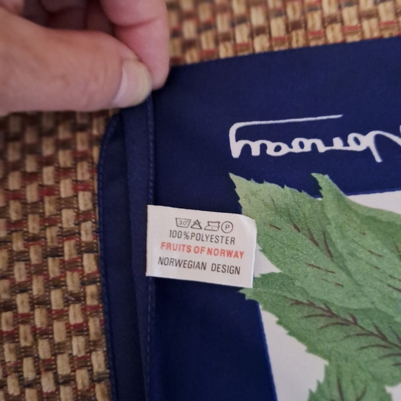 Fruits of Norway Scarf with Floral and Cherry Design - Picture 6 of 7